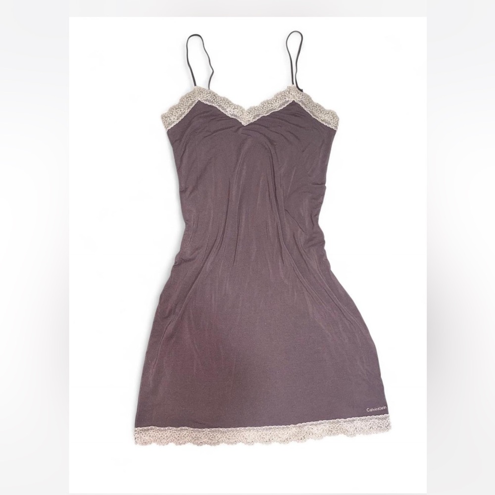 Vintage Calvin Klein Brown Sleepwear Dress